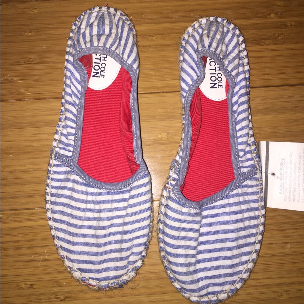 Girls whit and blue espadrilles